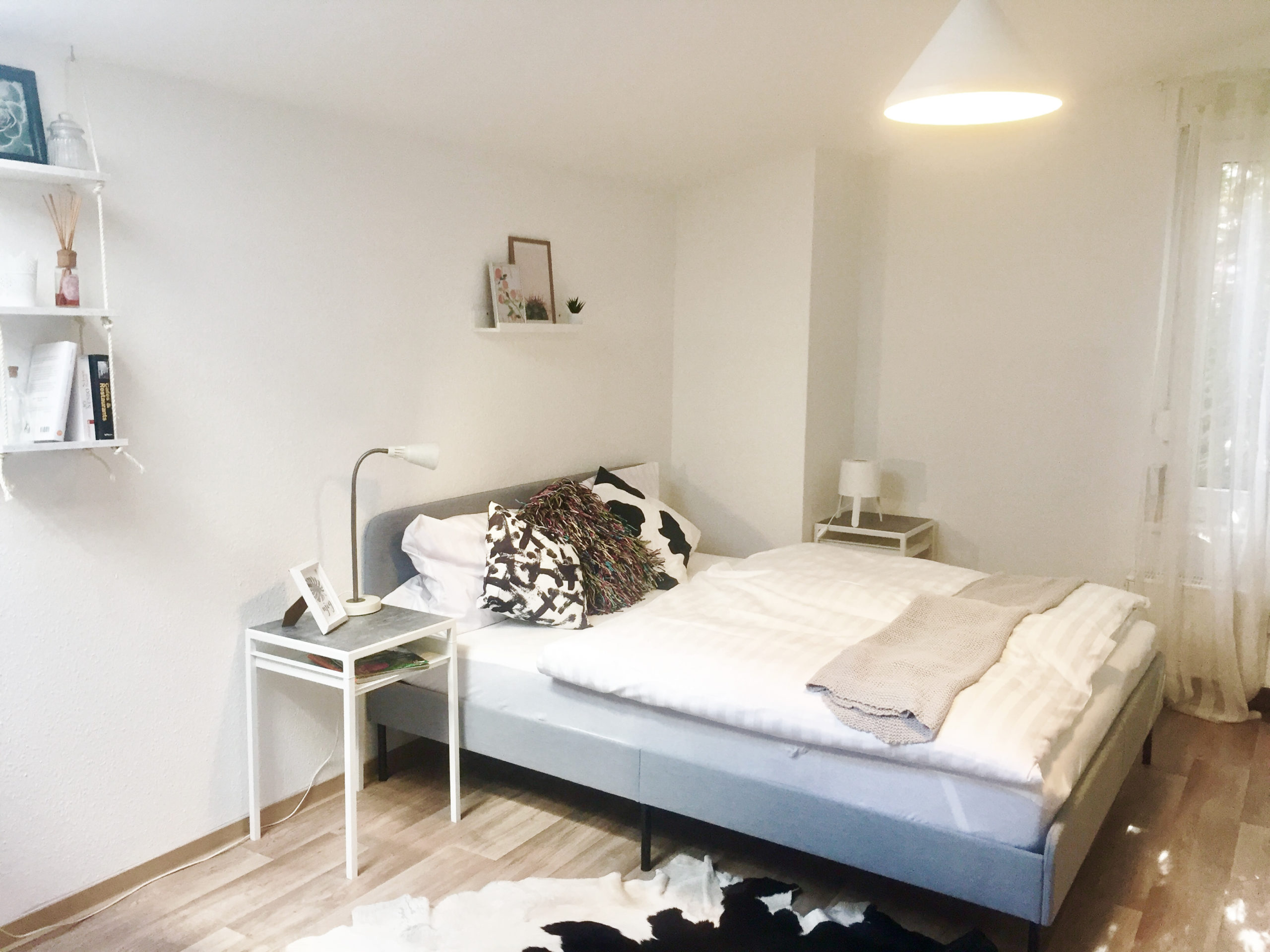 Doppelbett im Römerburg Apartment 1
